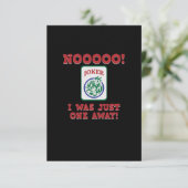 Ik was maar één Away Mahjong Game Player Games RSVP Kaartje (Staand voorkant)