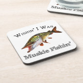 Ik was Muskie Fishin Bier Onderzetter (Linkerzijde)