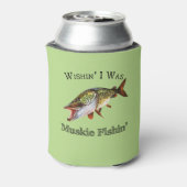 Ik was Muskie Fishin Blikjeskoeler (Blikje Achterkant)