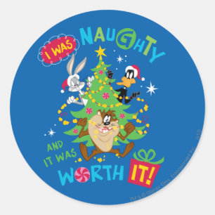 Ik was Naughty Ronde Sticker