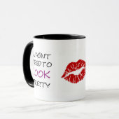 Ik was niet ingehuurd voor mijn uiterlijk... mok (Voorkant links)