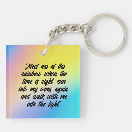 Ik was niet klaar met het houden van mijn bontbaby sleutelhanger (Achterkant)