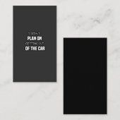 ik was niet van plan om uit de auto te stappen , g visitekaartje (Voorkant / Achterkant)