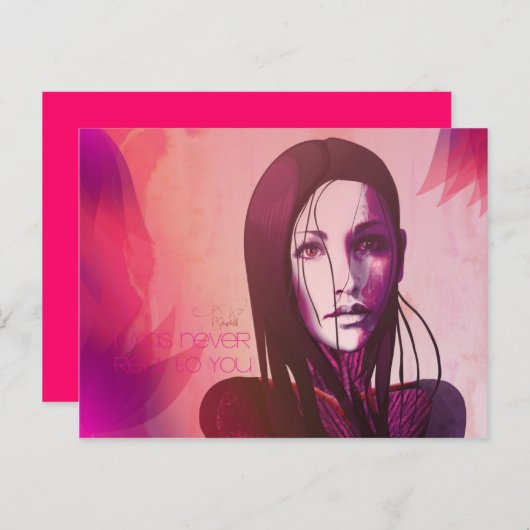 Ik was nooit echt aan u Briefkaart (Voorkant / Achterkant)