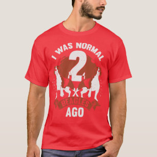 Ik was normaal 2 beagles Ago Hondenliefhebber Gift T-shirt