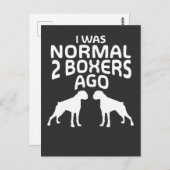 Ik was Normaal 2 Boxers Ago - Funny Dog Briefkaart (Voorkant / Achterkant)