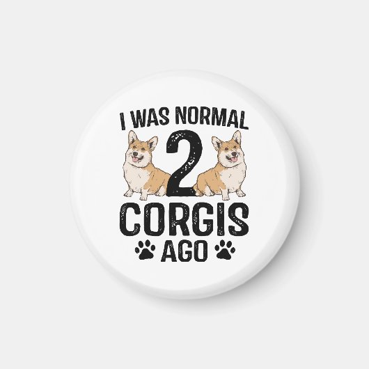 Ik was normaal 2 corgi's geleden Hond Magneet (Voorkant)