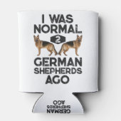 Ik was normaal 2 Duitse herders geleden Shirt voor Blikjeskoeler (Achterkant)