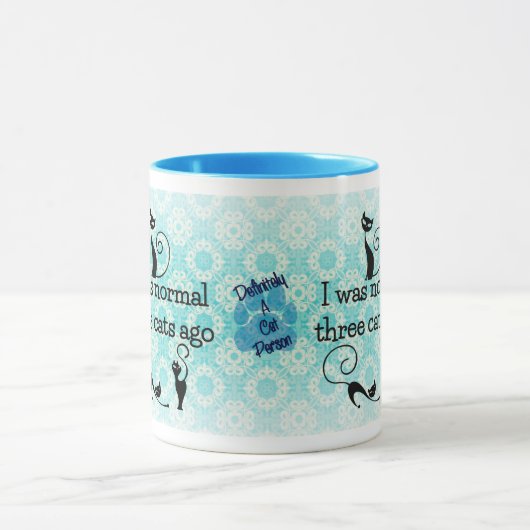 Ik was normaal 3 katten Ago Humoureuze Mok (Midden)