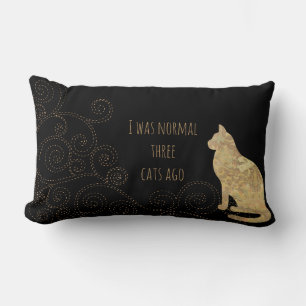 Ik was normaal 3 katten geleden Lumbar Pillow Kussen