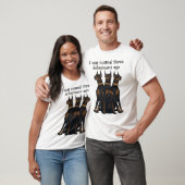 Ik was normaal drie dobermans geleden. t-shirt (Unisex)