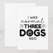 Ik was normaal drie honden geleden bedankkaart (Voorkant / Achterkant)