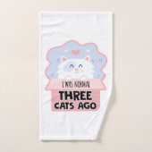 Ik was normaal drie katten geleden bad handdoek (Handdoek)