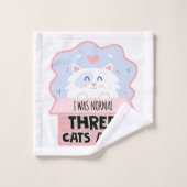 Ik was normaal drie katten geleden bad handdoek (Wasdoekje)