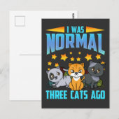 Ik was normaal drie katten geleden briefkaart (Voorkant / Achterkant)