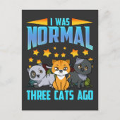 Ik was normaal drie katten geleden briefkaart (Voorkant)