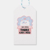 Ik was normaal drie katten geleden cadeaulabel (Achterkant)