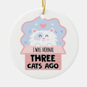 Ik was normaal drie katten geleden keramisch ornament (Voorkant)