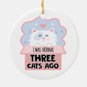 Ik was normaal drie katten geleden keramisch ornament (Achterkant)