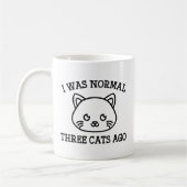 Ik was normaal drie katten geleden koffiemok (Links)