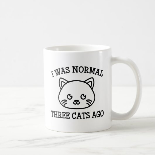 Ik was normaal drie katten geleden koffiemok (Rechts)