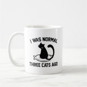 Ik was normaal drie katten geleden koffiemok (Links)