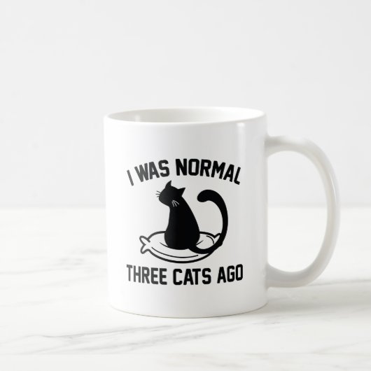 Ik was normaal drie katten geleden koffiemok (Rechts)