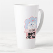 Ik was normaal drie katten geleden latte mok (Rechterhoek)