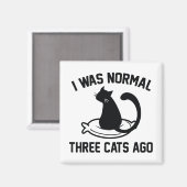Ik was normaal drie katten geleden magneet (Voorkant / Achterkant)