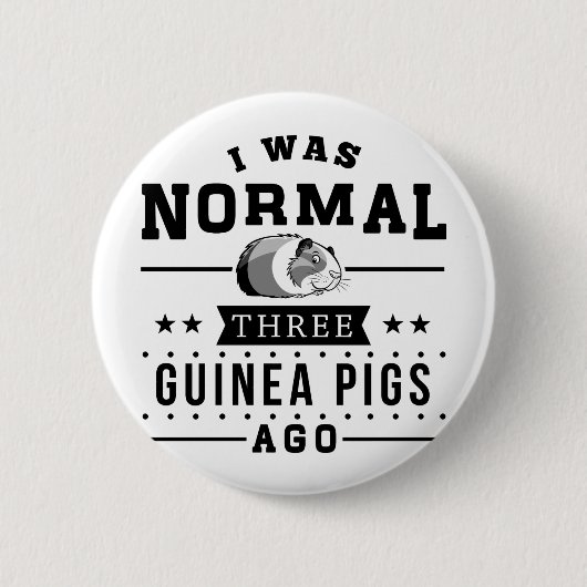 Ik was normaal drie parelhoenders Ago Ronde Button 5,7 Cm (Voorkant)