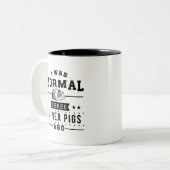 Ik was normaal drie parelhoenders Ago Tweekleurige Koffiemok (Voorkant links)