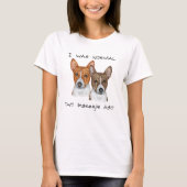 Ik was normaal twee Basenjis Ago Waterverf T-shirt (Voorkant)