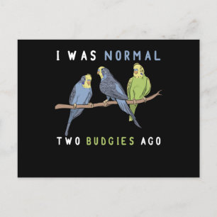 Ik was normaal twee boedgies Ago Budgie Bird Briefkaart