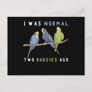 Ik was normaal twee boedgies Ago Budgie Bird Briefkaart