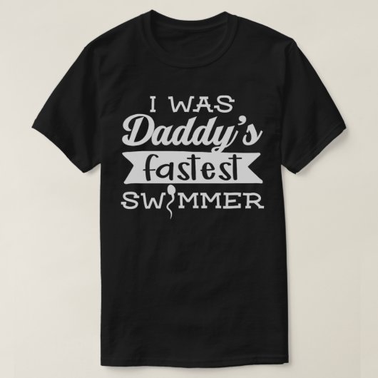 Ik was papa snelste zwemmer volwassen ontwerp best t-shirt (Design voorkant)