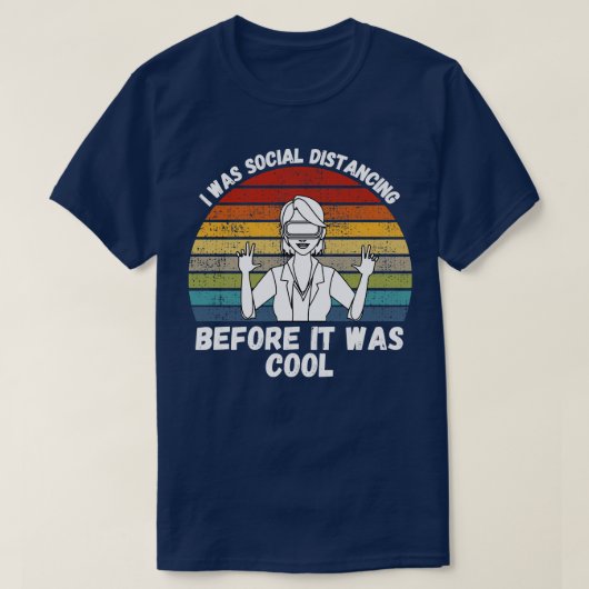 Ik was sociaal vervormd voor het cool was t-shirt (Design voorkant)