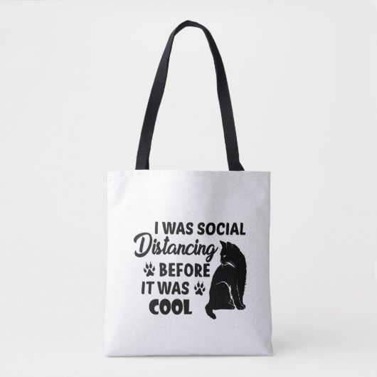 Ik was social distancing voordat het cool was | ka tote bag (Voorkant)