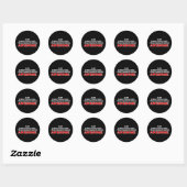 Ik was te druk Geweldige Ronde Sticker (Vel)