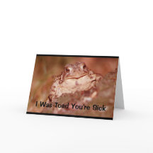 Ik was Toad dat je ziek bent. Beterschap