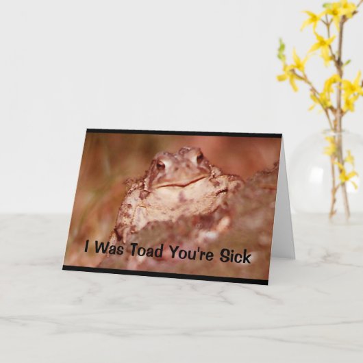 Ik was Toad dat je ziek bent. Beterschap Kaart (Gele Bloem)