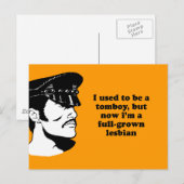 IK WAS TOMAAR NU EEN VOLLEDIGE LESB. BRIEFKAART (Voorkant / Achterkant)