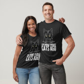 Ik was twee normale zwarte katten t-shirt (Unisex)