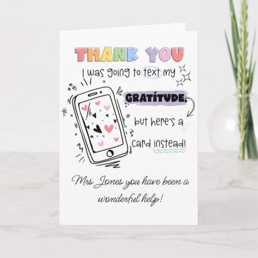 Ik was van plan om SENCO SEN leraar te sms'en Kaart (Voorkant)