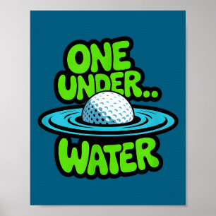 Ik was vandaag één onder de grap watergevaar poster