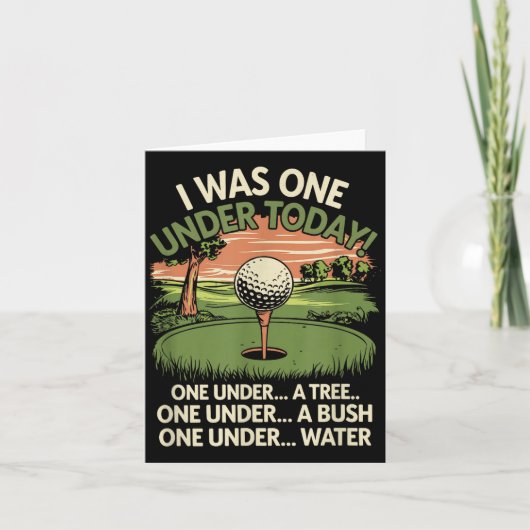 Ik was vandaag één onder par Funny Golf-liefhebber Kaart (Voorkant)