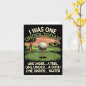 Ik was vandaag één onder par Funny Golf-liefhebber Kaart (Gele Bloem)