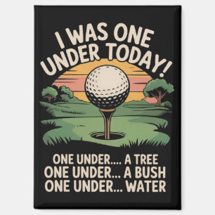 Ik was vandaag één onder par golf liefhebber golfe magneet