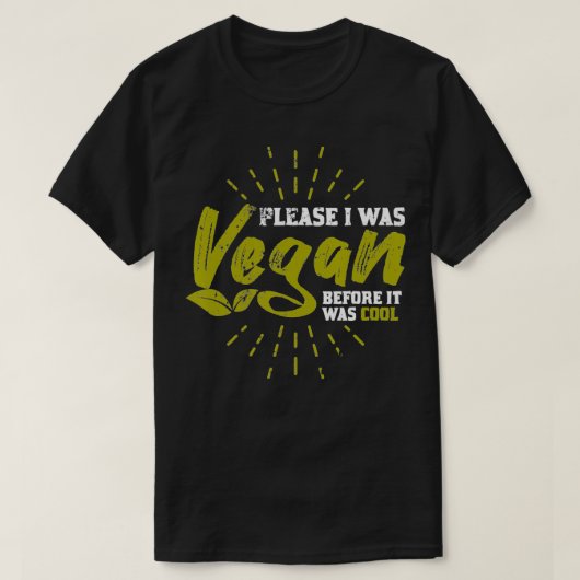 Ik was Vegan voor groenten en fruit T-shirt (Design voorkant)