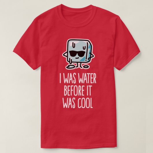 Ik was water grappig kinder geschenk koele ijsblok t-shirt (Design voorkant)