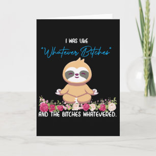 Ik Was Zo Van Whatever Tee Sloth Yoga Mediterende Kaart